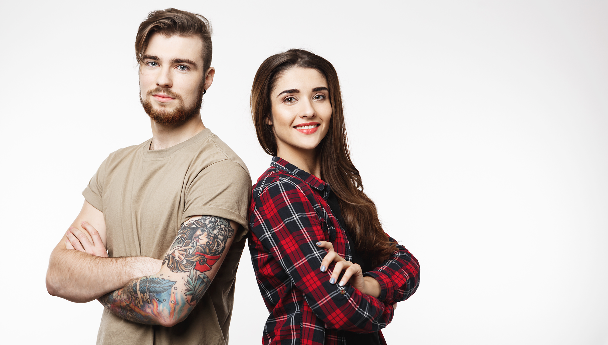 woman-young-man-standing-back-back-looking-straight NWL 2